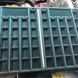 Green Foam Miniatures/Jewelry Display Trays for Personal Ornaments or Gaming